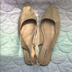 Steve Madden Beige Slingback Flats